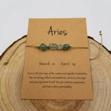 Load image into Gallery viewer, Natural Stone Handwoven Constellation Bracelet with Card: Gemini
