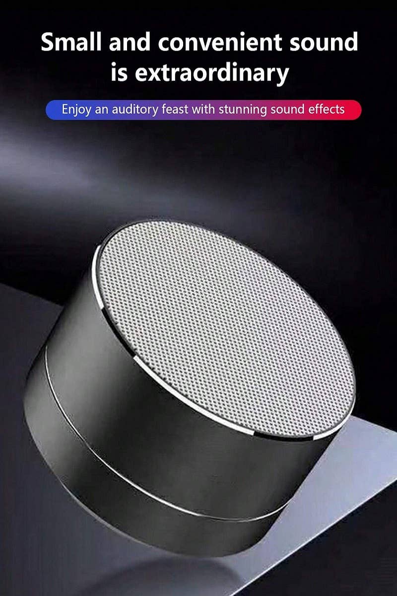 ...SI-26709 Mini Portable Wireless Bluetooth Speaker: BLACK-171603 / OS