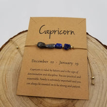 Load image into Gallery viewer, Natural Stone Handwoven Constellation Bracelet with Card: Gemini
